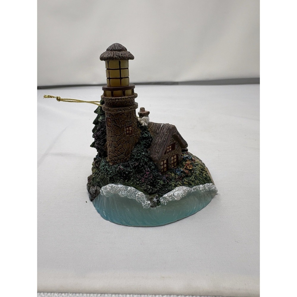 Vintage Thomas Kinkade Illuminated Series Ornament "Meadowood Lighthouse" - Picture 2 of 7